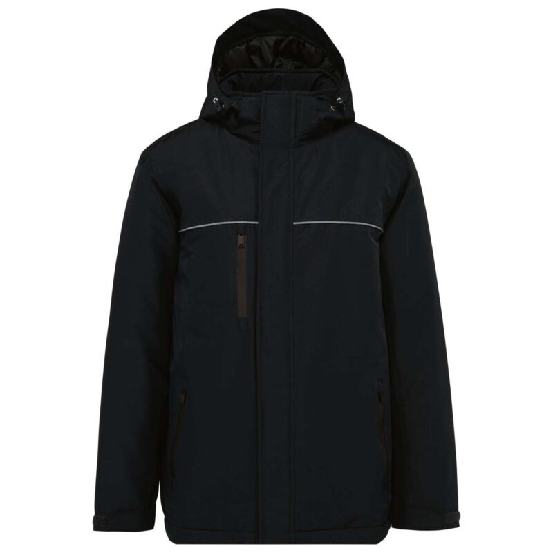 wk650-black-a1 Designed To Work UNISEX HOODED PERFORMANCE PARKA - Μαύρο