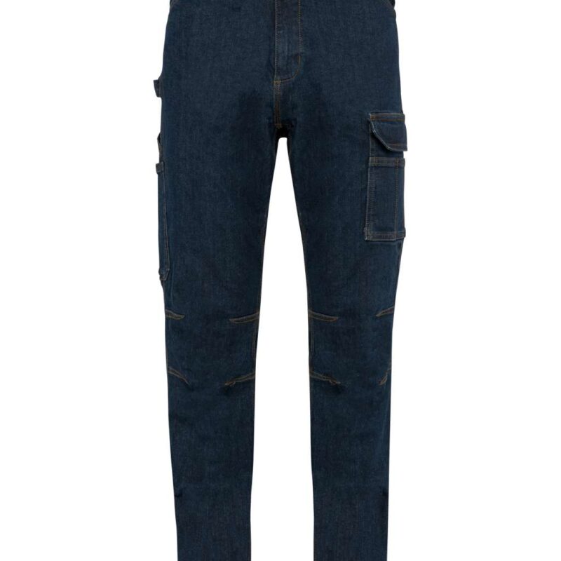 Designed To Work TROUSERS'S MULTIPOCKET DENIM MEN - Blue Rinse