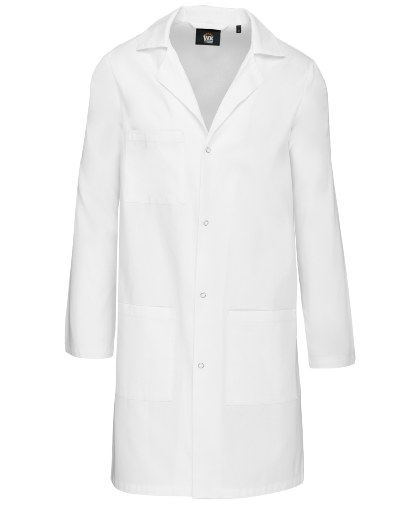 wk828-white-a1 Designed To Work UNISEX WORK SMOCK - Λευκό