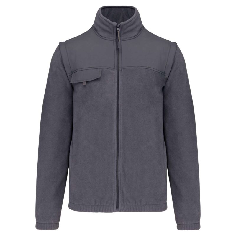 Designed To Work FLEECE JACKET WITH REMOVABLE SLEEVES - Convoy Grey