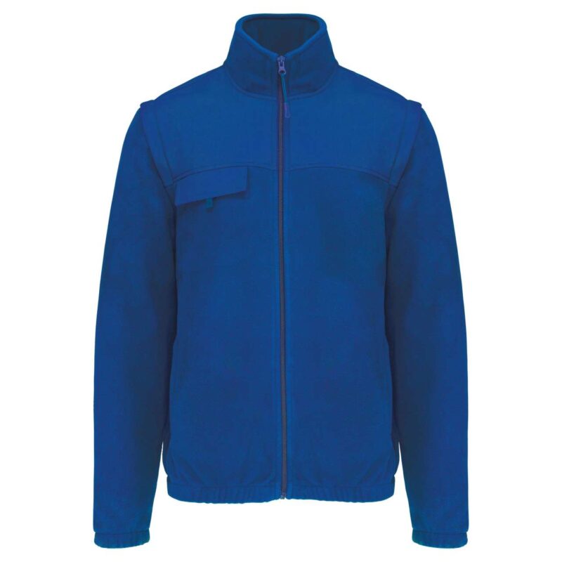 Designed To Work FLEECE JACKET WITH REMOVABLE SLEEVES - Βασιλικό μπλε