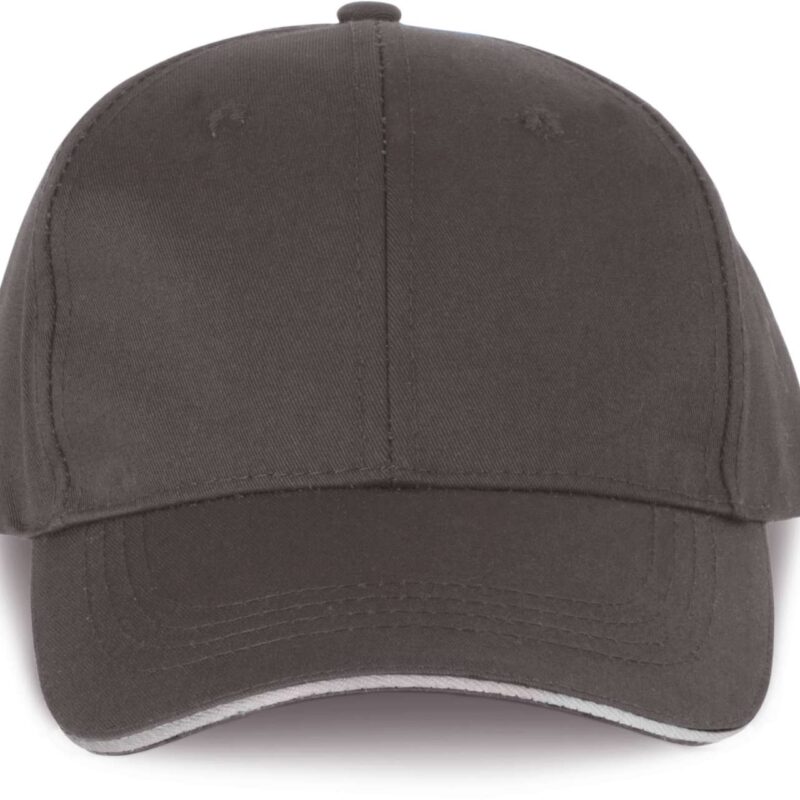 Designed To Work K-UP K-UP 6 PANELS SANDWICH PEAK CAP OEKOTEX CERTIFIED - Shale Grey/Light Grey