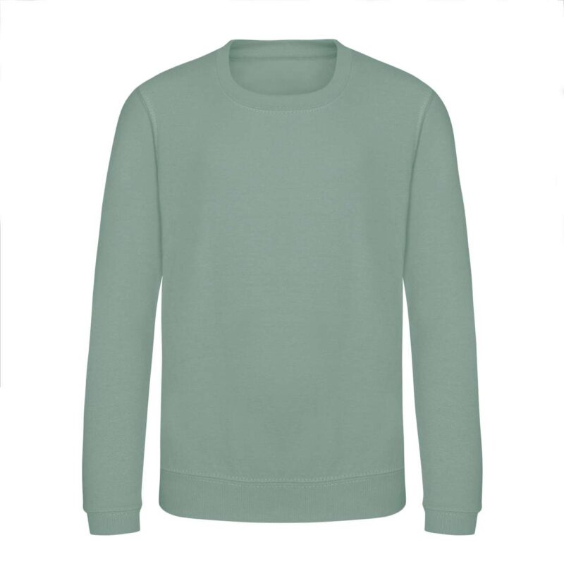awjh030j-dusty_green-a1 Just Hoods AWDIS KIDS SWEAT - Dusty Green