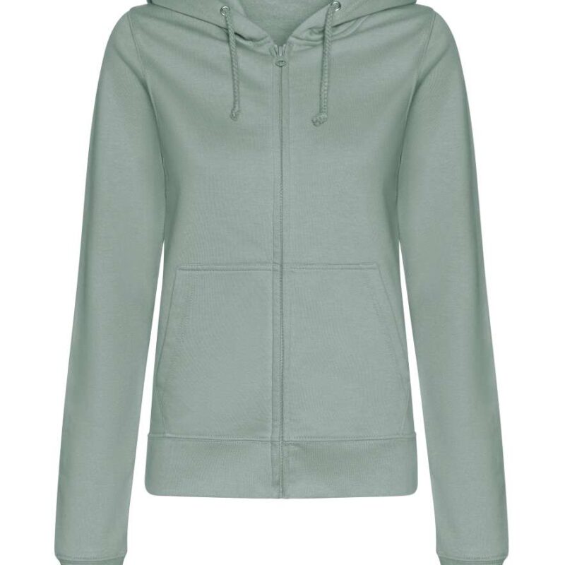awjh050f-dusty_green-a1 Just Hoods WOMEN'S COLLEGE ZOODIE - Dusty Green