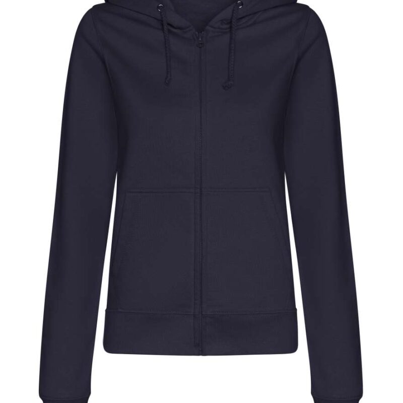 awjh050f-new_french_navy-a1 Just Hoods WOMEN'S COLLEGE ZOODIE - New French Navy