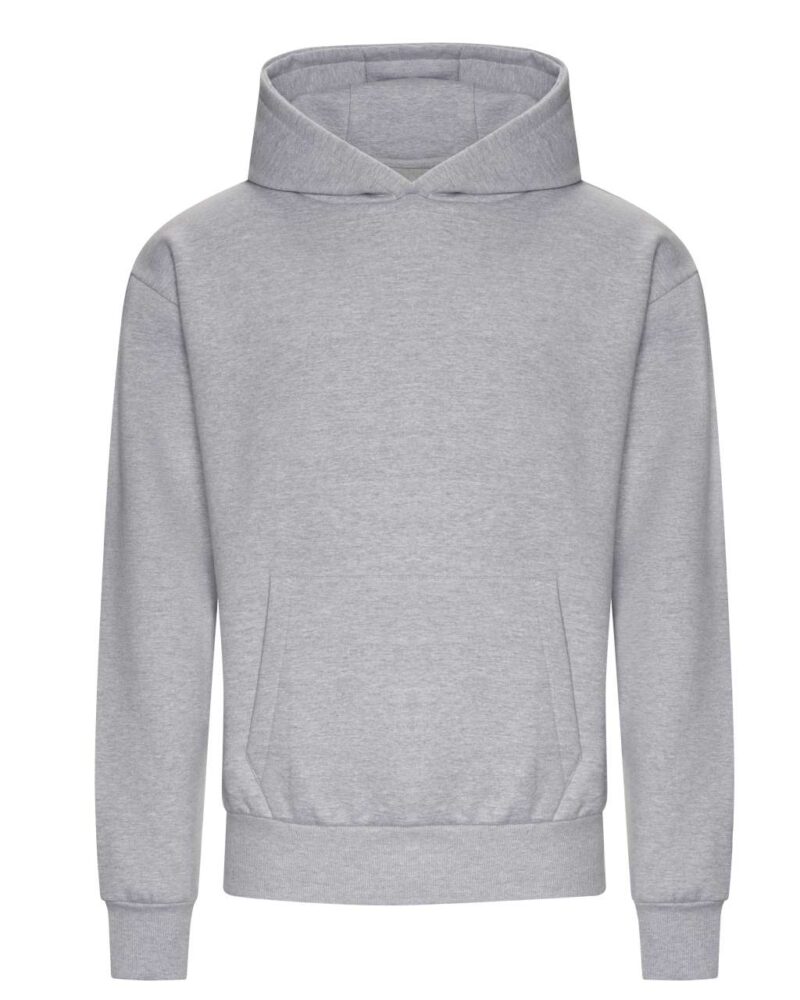 awjh120-heather_grey-a1 Just Hoods SIGNATURE HEAVYWEIGHT HOODIE - 60% RINGSPUN Cotton/40% Recycled Polyester