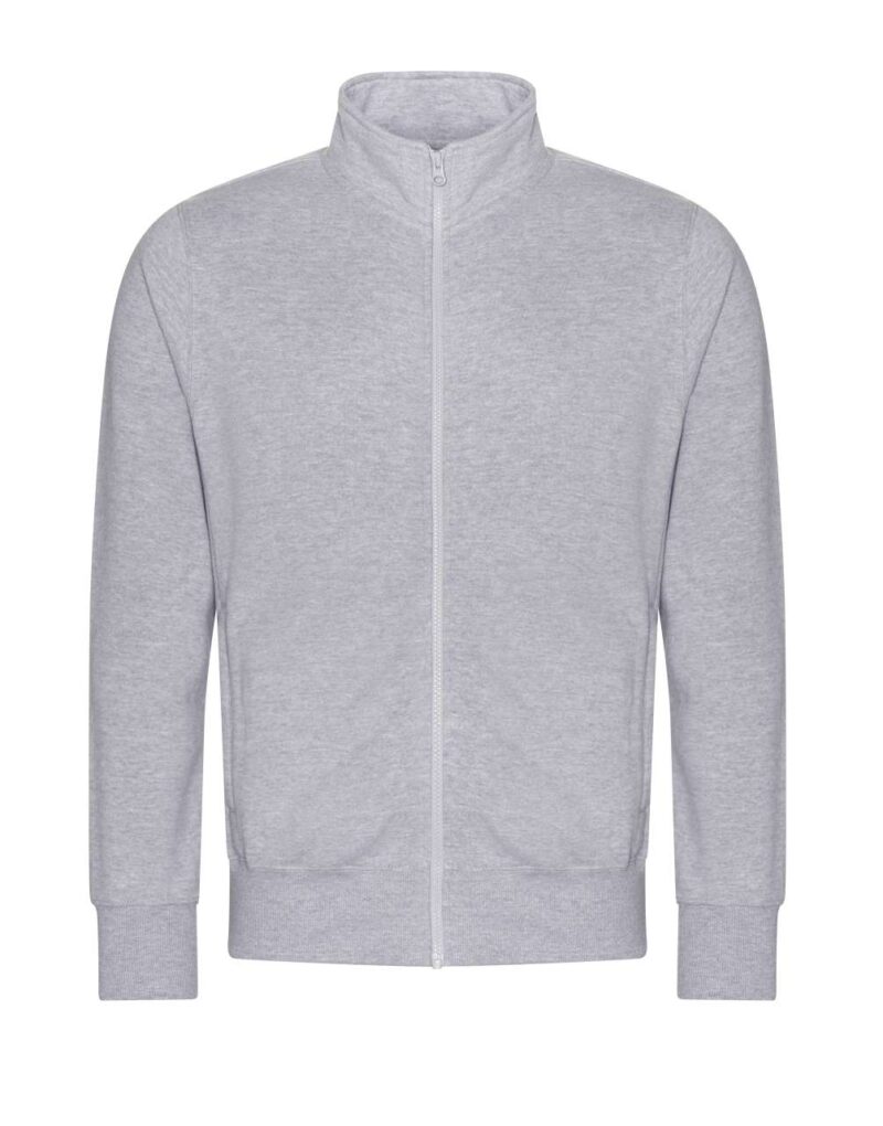 awjh147-heather_grey-a1 Just Hoods CAMPUS SWEAT FULL ZIP - 65% Βαμβάκι/35% Πολυεστέρας