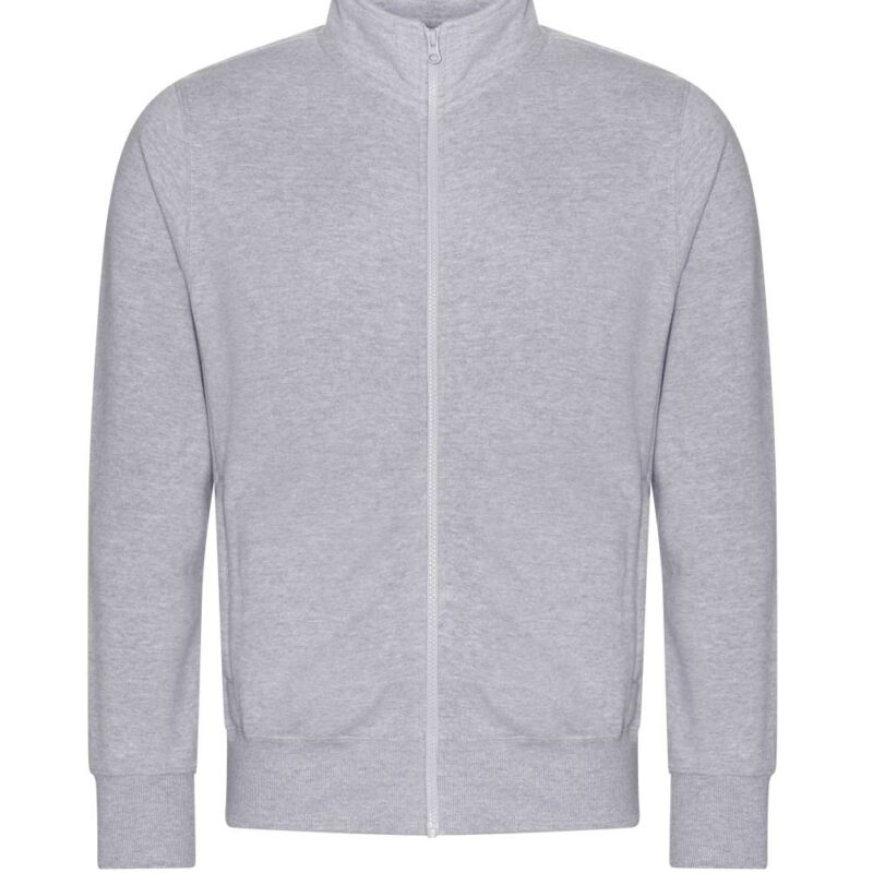 awjh147-heather_grey-a1 Just Hoods CAMPUS SWEAT FULL ZIP - 65% Βαμβάκι/35% Πολυεστέρας