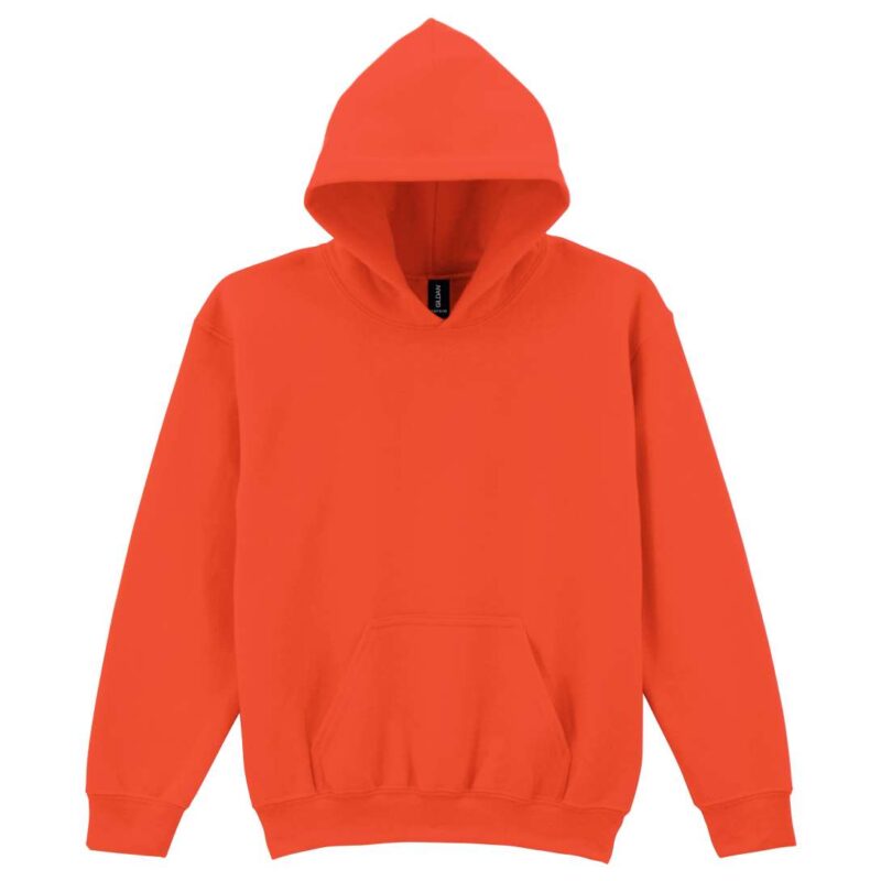 gib18500-orange-a1 Gildan HEAVY BLEND™ SWEATSHIRT HOODED YOUTH - πορτοκαλί