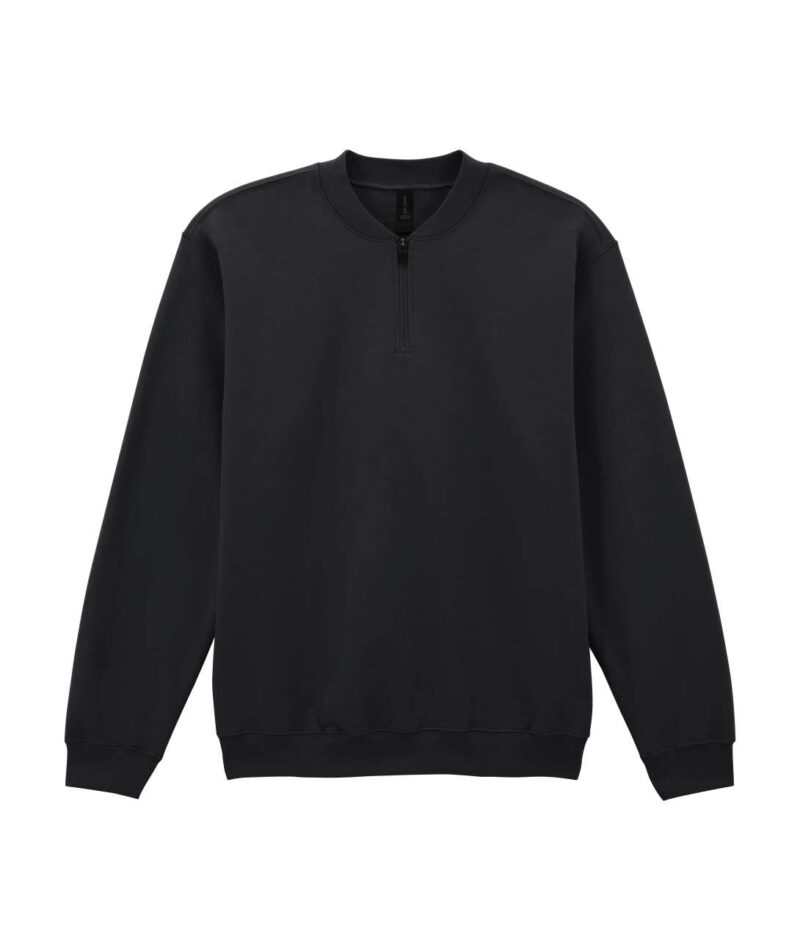 gisf008-black-a2 Gildan SOFTSTYLE™ ADULT MIDWEIGHT FLEECE 1/4 ZIP SWEATSHIRT - Μαύρο