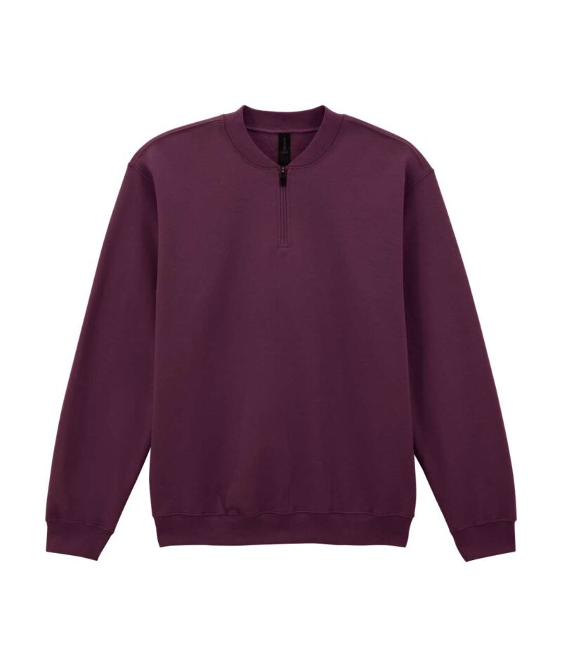 gisf008-maroon-a2 Gildan SOFTSTYLE™ ADULT MIDWEIGHT FLEECE 1/4 ZIP SWEATSHIRT - Βυσσινί