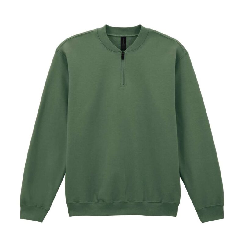 Gildan SOFTSTYLE™ ADULT MIDWEIGHT FLEECE 1/4 ZIP SWEATSHIRT - Στρατιωτικό Πράσινο