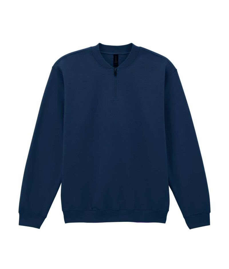 Gildan SOFTSTYLE™ ADULT MIDWEIGHT FLEECE 1/4 ZIP SWEATSHIRT - Μπλε μαρίν