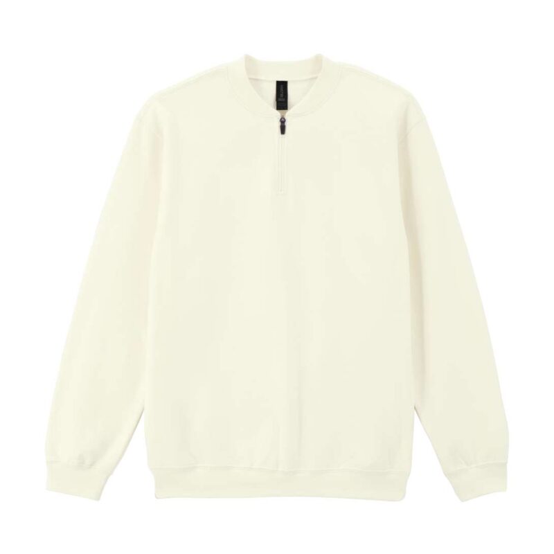 gisf008-off_white-a2 Gildan SOFTSTYLE™ ADULT MIDWEIGHT FLEECE 1/4 ZIP SWEATSHIRT - Off White