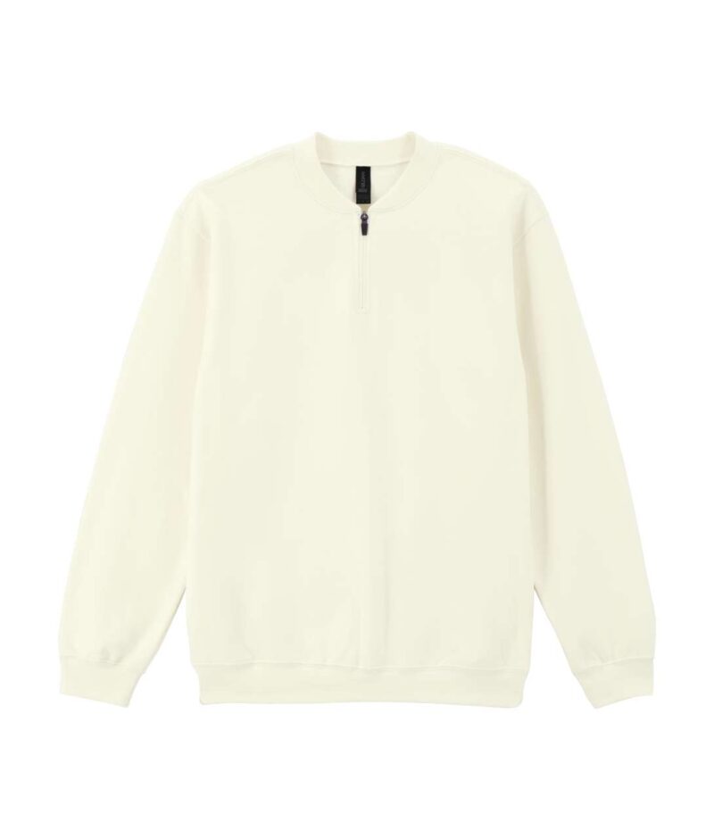 gisf008-off_white-a2 Gildan SOFTSTYLE™ ADULT MIDWEIGHT FLEECE 1/4 ZIP SWEATSHIRT - Off White