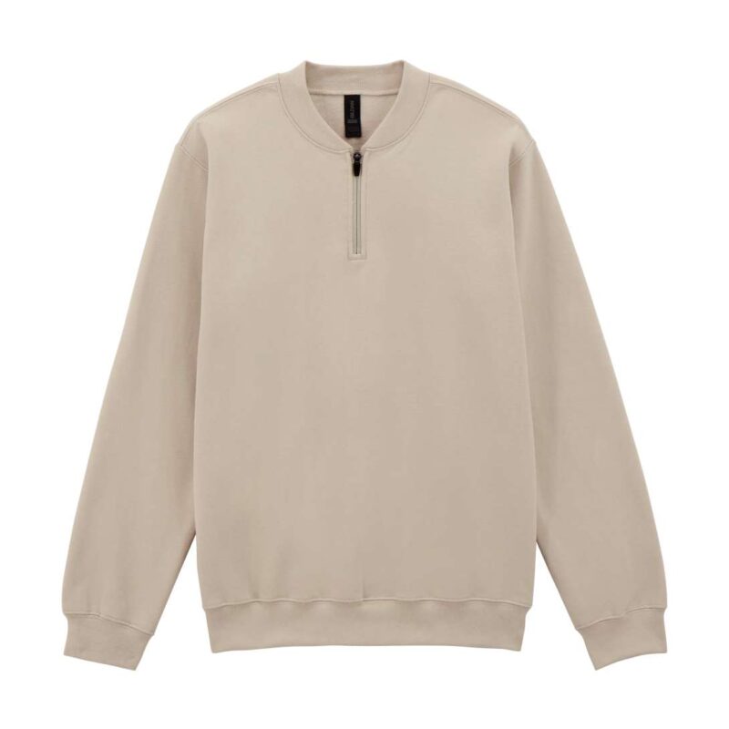 gisf008-sand-a2 Gildan SOFTSTYLE™ ADULT MIDWEIGHT FLEECE 1/4 ZIP SWEATSHIRT - άμμου