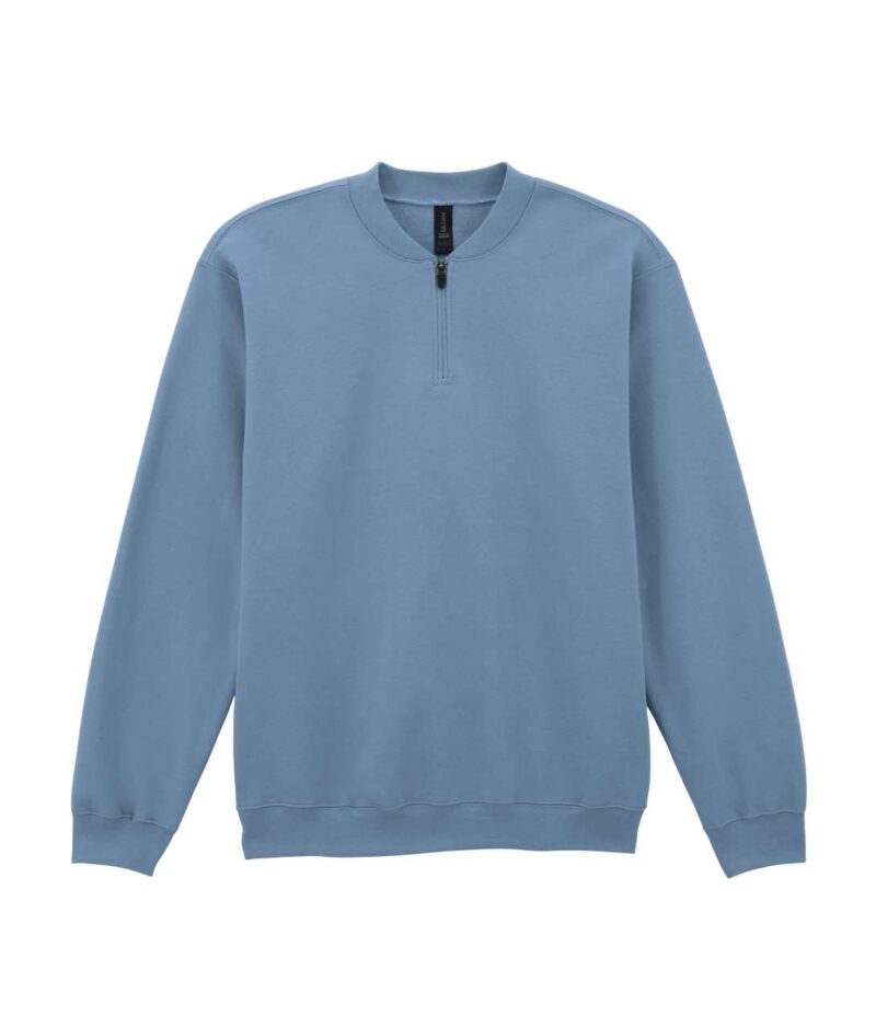 gisf008-stone_blue-a2 Gildan SOFTSTYLE™ ADULT MIDWEIGHT FLEECE 1/4 ZIP SWEATSHIRT - πέτρινο μπλε