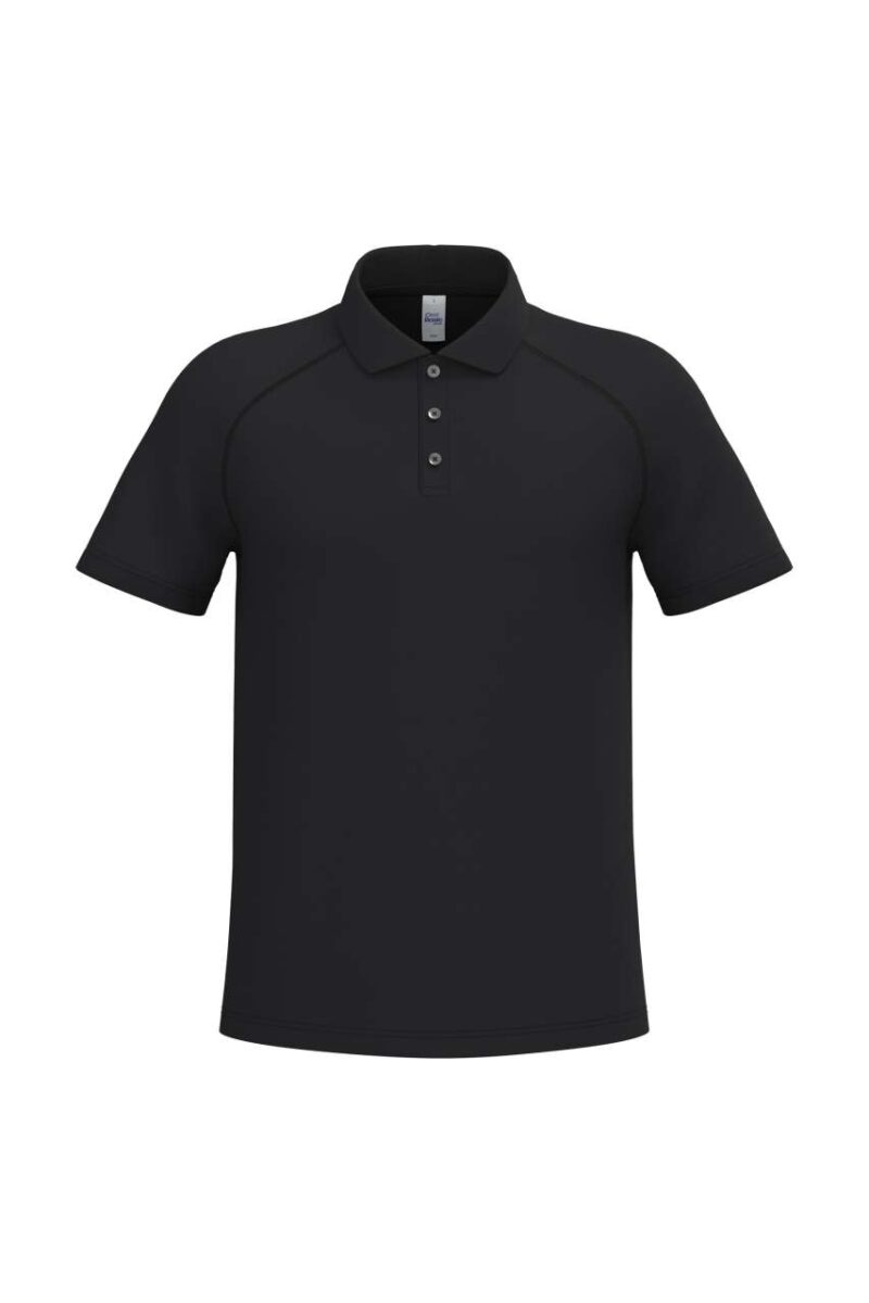 ib200-ideal_black-a1 iDeal Basic MEN'S BASIC POLYESTER POLO SHIRT - Ideal Black