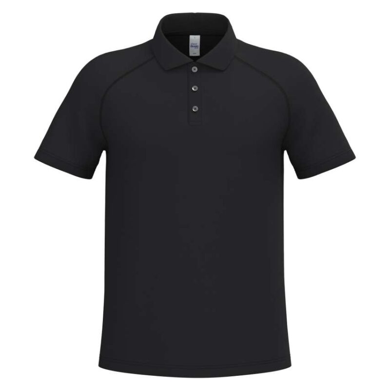 ib200-ideal_black-a1 iDeal Basic MEN'S BASIC POLYESTER POLO SHIRT - Ideal Black