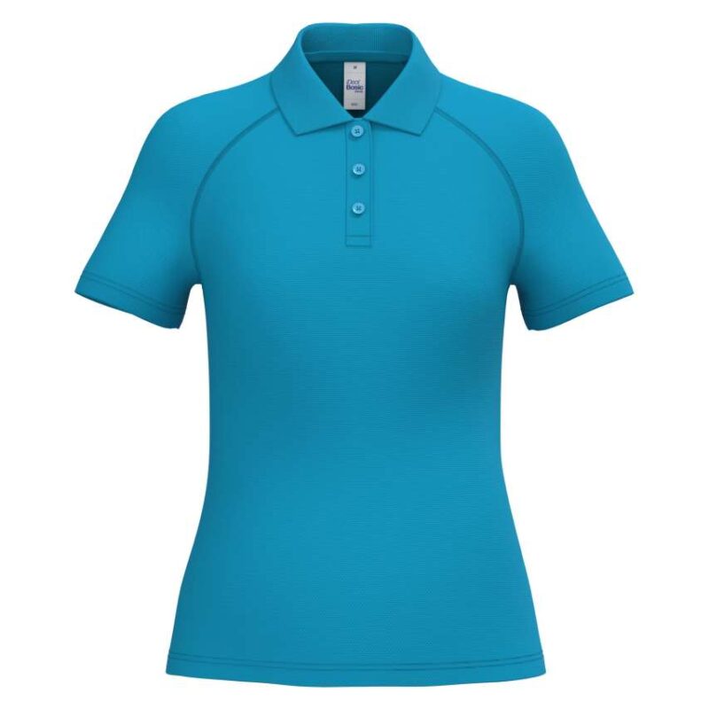 ib201-ideal_atoll_blue-a1 iDeal Basic LADIES' BASIC POLYESTER POLO SHIRT - Ideal Atoll Blue