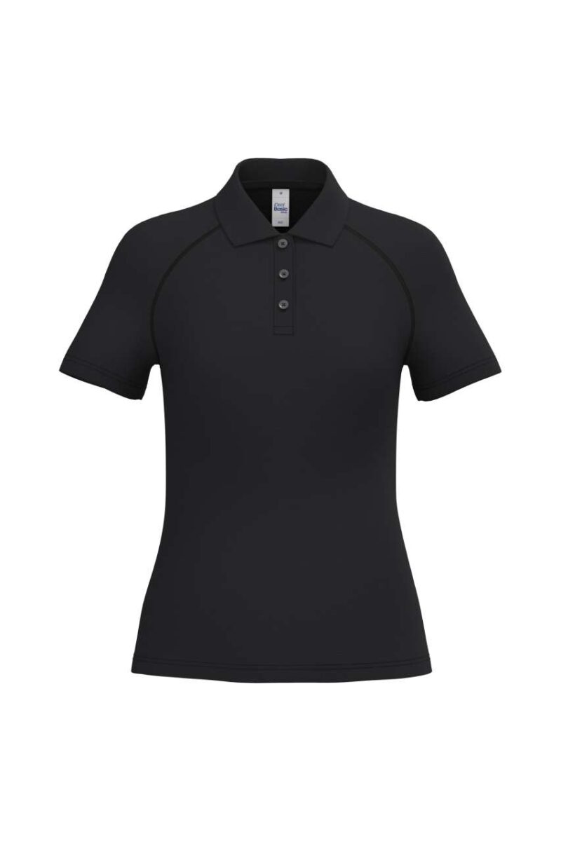 ib201-ideal_black-a1 iDeal Basic LADIES' BASIC POLYESTER POLO SHIRT - Ideal Black