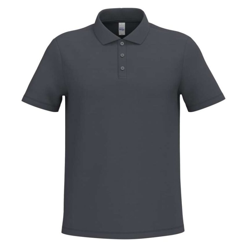 ib220-ideal_dark_grey-a1 iDeal Basic Ανδρικό PIQUE POLO SHIRT - Ideal Dark Grey