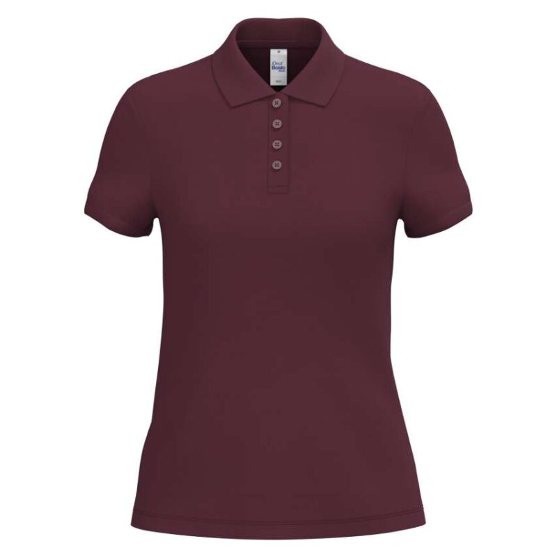 ib221-ideal_burgundy-a1 iDeal Basic LADIES' PIQUE POLO SHIRT - Ideal Burgundy