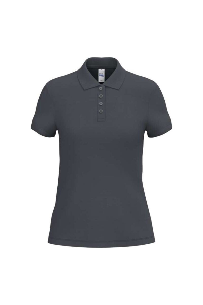 ib221-ideal_dark_grey-a1 iDeal Basic LADIES' PIQUE POLO SHIRT - Ideal Dark Grey
