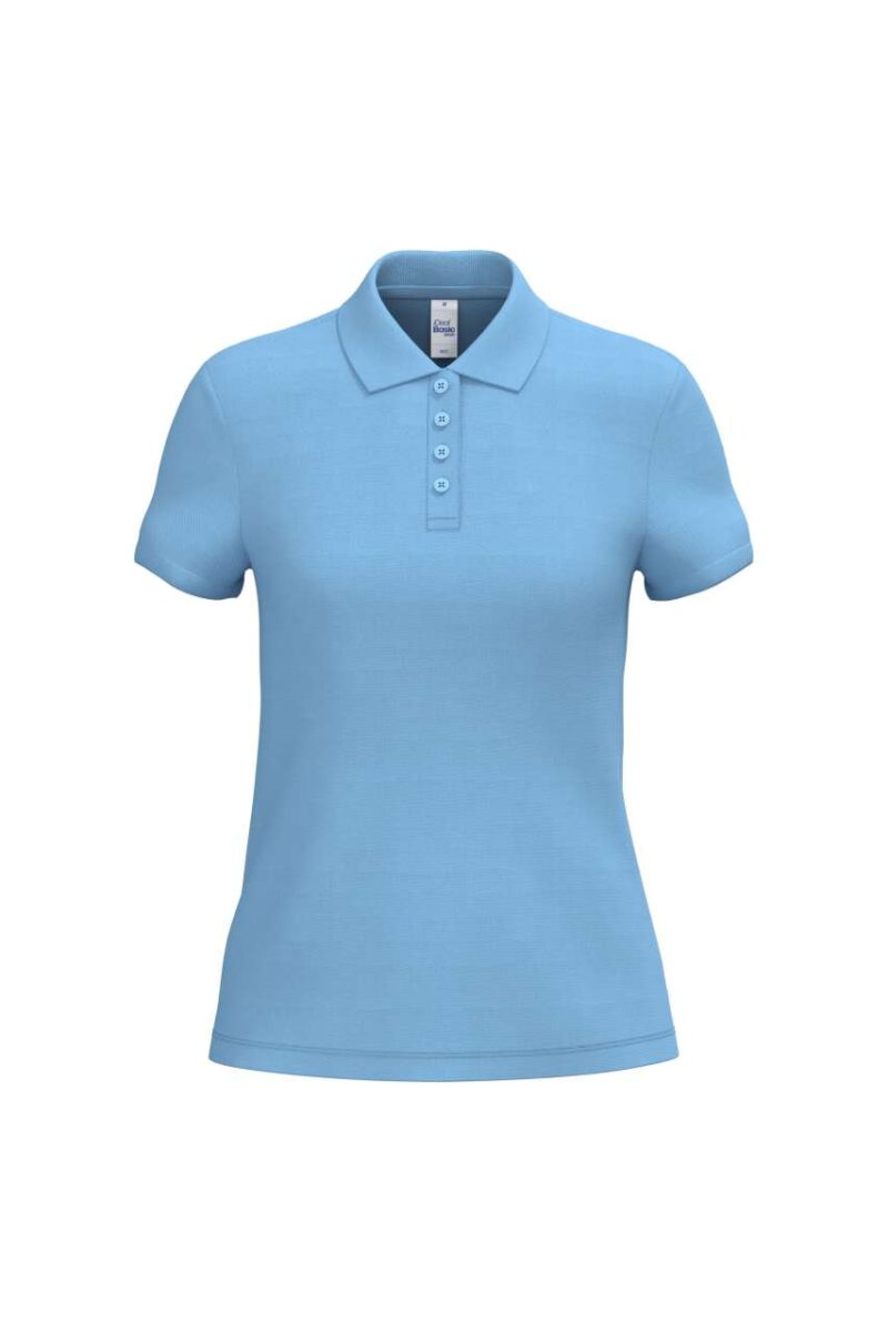 ib221-ideal_sky_blue-a1 iDeal Basic LADIES' PIQUE POLO SHIRT - Ideal Sky Blue