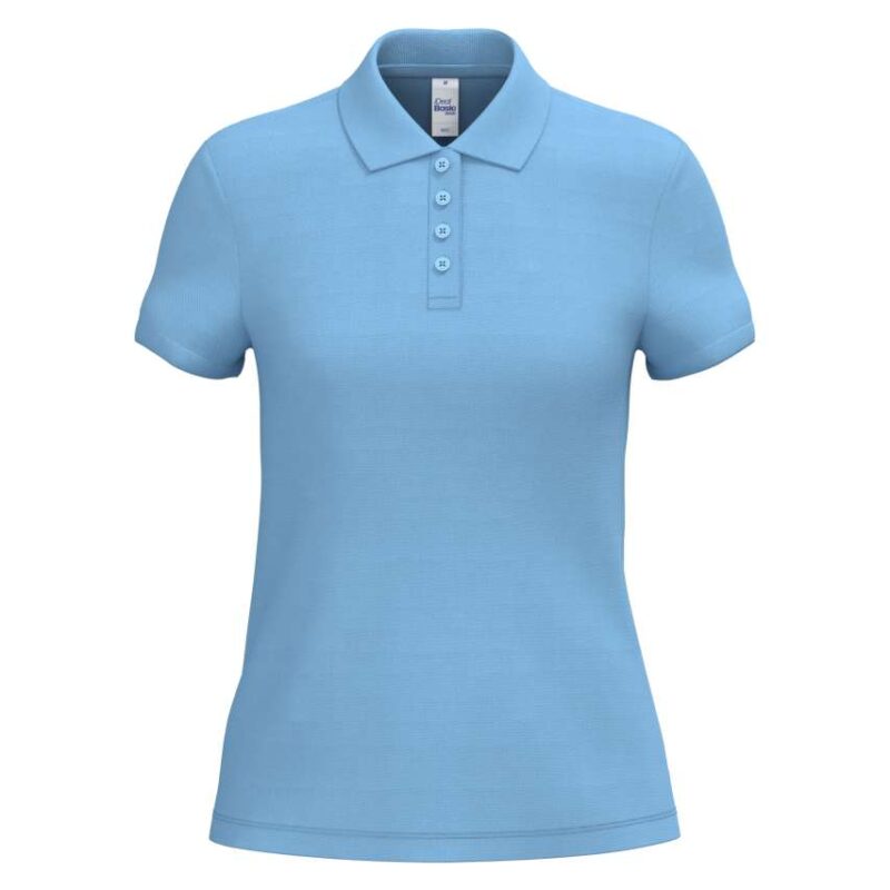 ib221-ideal_sky_blue-a1 iDeal Basic LADIES' PIQUE POLO SHIRT - Ideal Sky Blue