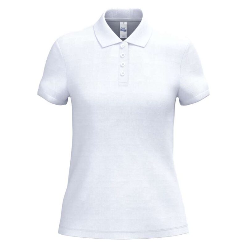 ib221-ideal_white-a1 iDeal Basic LADIES' PIQUE POLO SHIRT - Ideal White