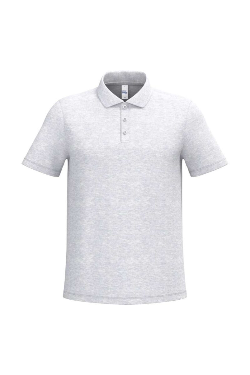 ib295-ideal_ash_heather-a1 iDeal Basic Ανδρικό PIQUE POLO SHIRT - 99% Cotton/11% Viscose
