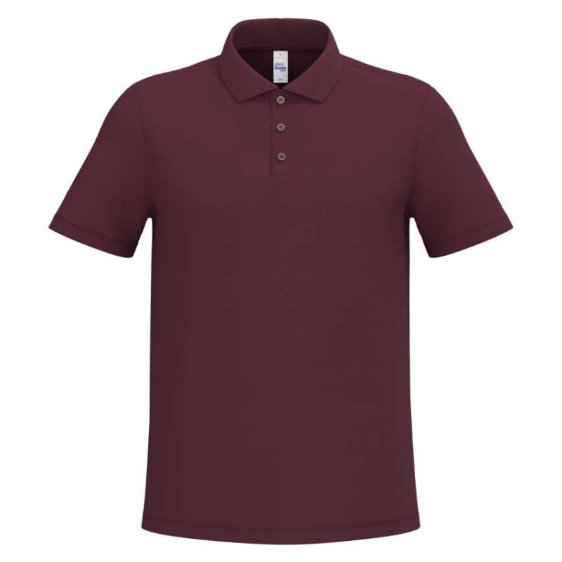ib295-ideal_burgundy-a1 iDeal Basic Ανδρικό PIQUE POLO SHIRT - Ideal Burgundy