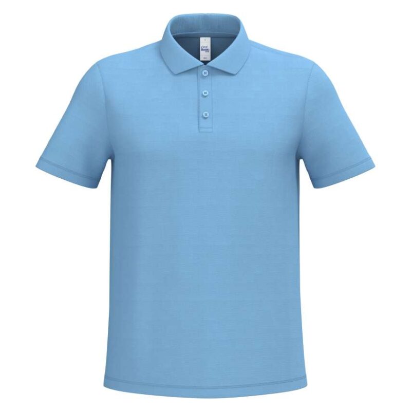 ib295-ideal_sky_blue-a1 iDeal Basic Ανδρικό PIQUE POLO SHIRT - Ideal Sky Blue