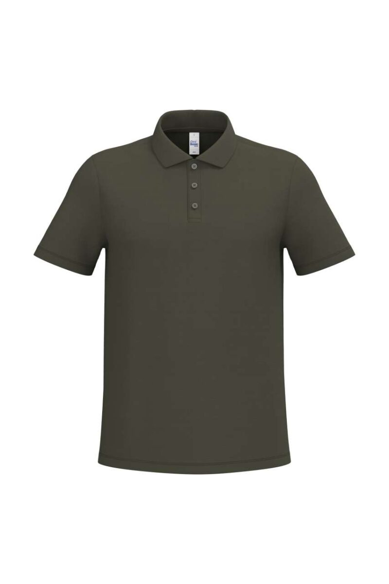 ib295-ideal_urban_khaki-a1 iDeal Basic Ανδρικό PIQUE POLO SHIRT - Ideal Urban Khaki