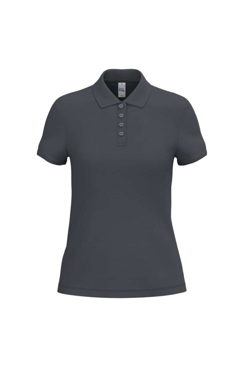 ib296-ideal_dark_grey-a1 iDeal Basic LADIES' PIQUE POLO SHIRT - Ideal Dark Grey