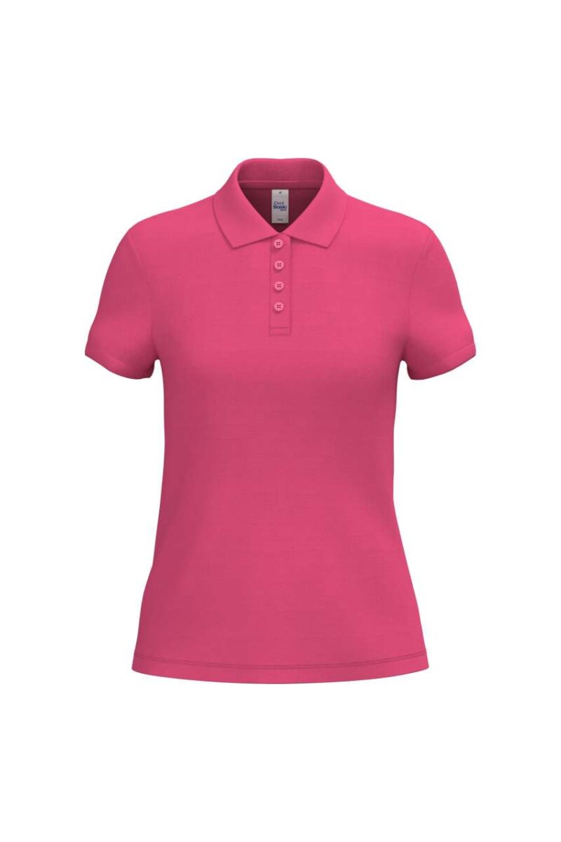 ib296-ideal_fuchsia-a1 iDeal Basic LADIES' PIQUE POLO SHIRT - Ideal Fuchsia