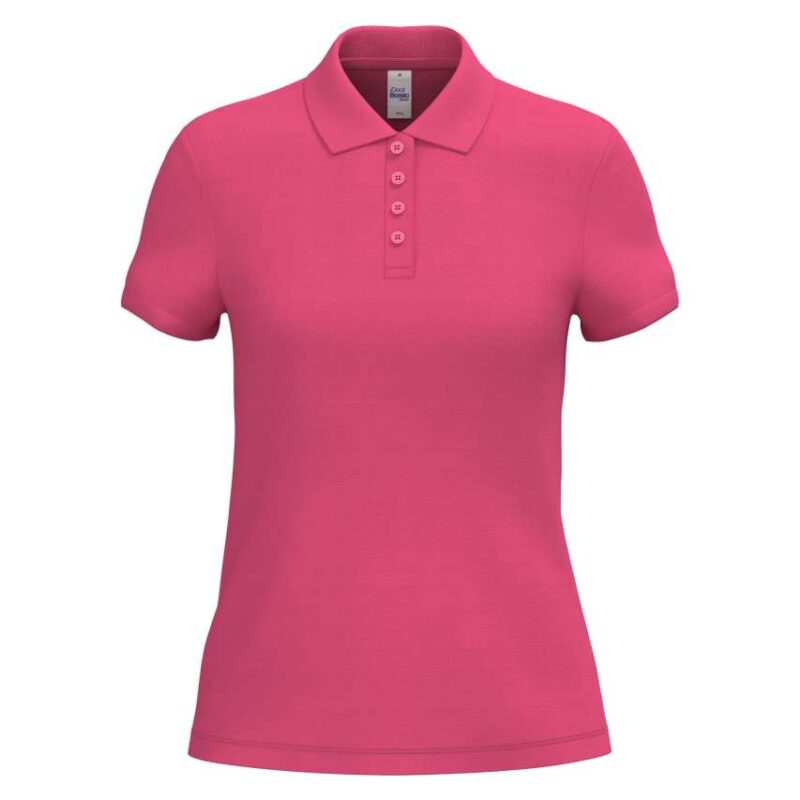 ib296-ideal_fuchsia-a1 iDeal Basic LADIES' PIQUE POLO SHIRT - Ideal Fuchsia