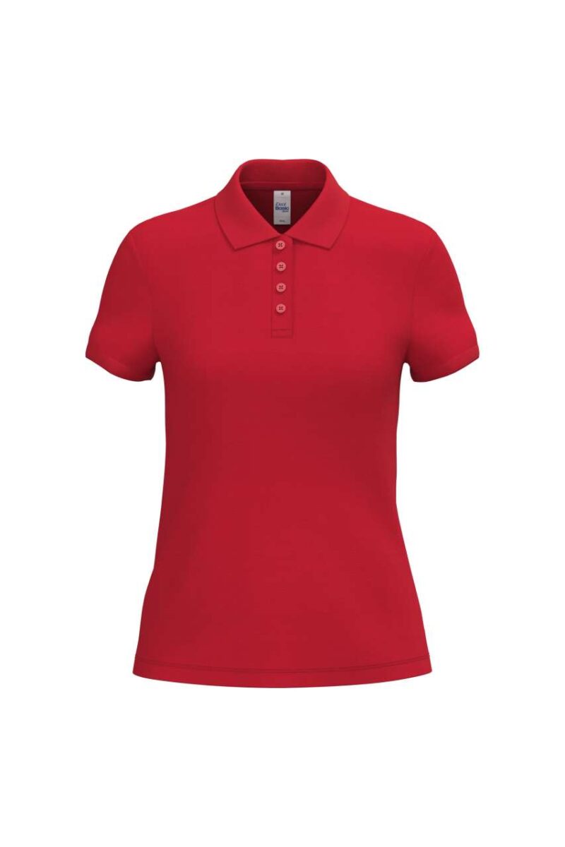 ib296-ideal_red-a1 iDeal Basic LADIES' PIQUE POLO SHIRT - Ideal Red
