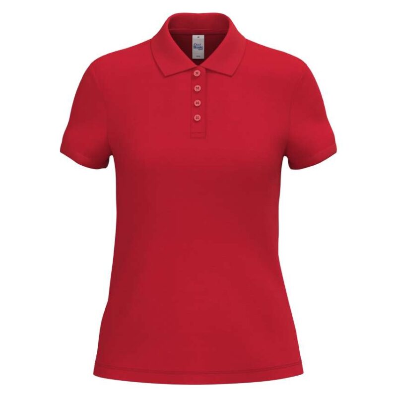 ib296-ideal_red-a1 iDeal Basic LADIES' PIQUE POLO SHIRT - Ideal Red