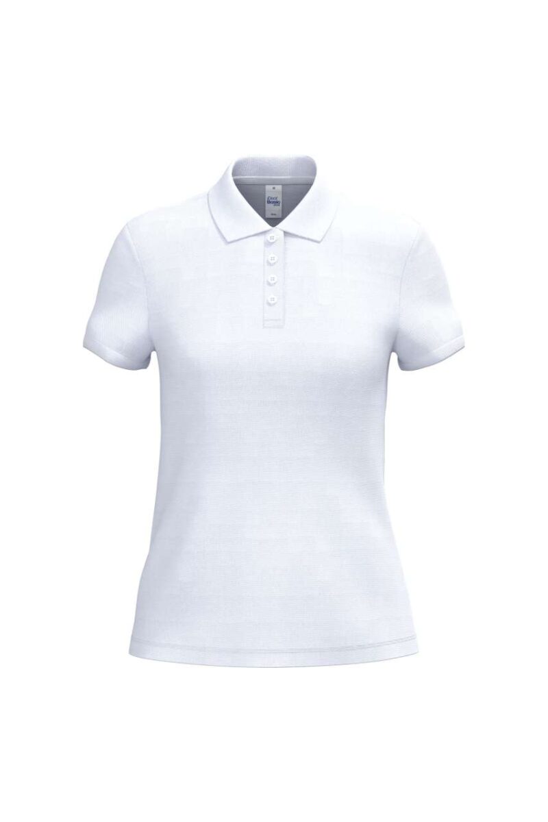ib296-ideal_white-a1 iDeal Basic LADIES' PIQUE POLO SHIRT - Ideal White