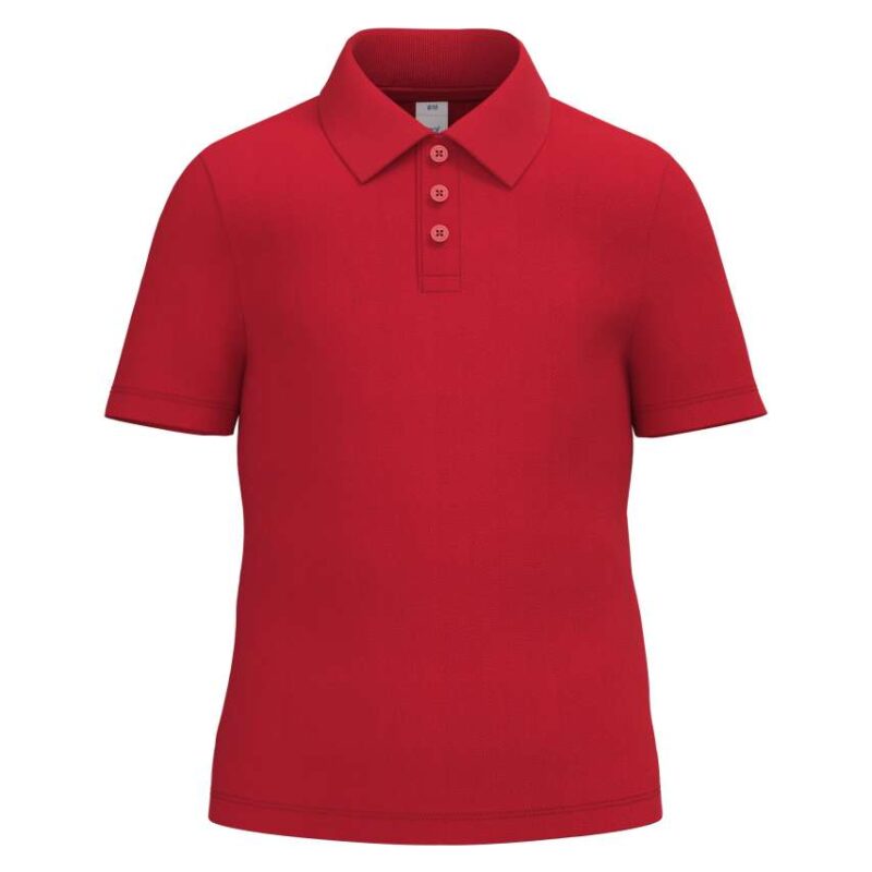 ib297-ideal_red-a1 iDeal Basic Παιδικό POLO SHIRT PIQUE - Ideal Red