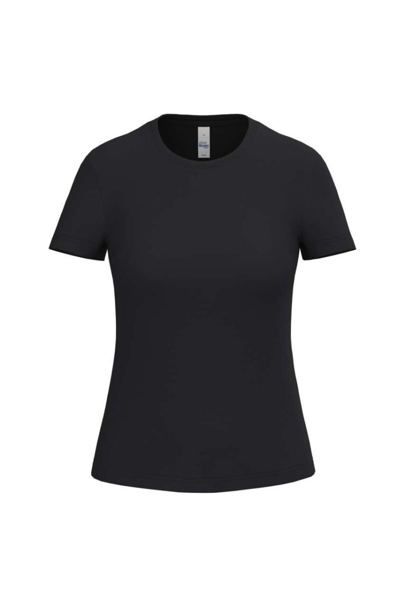 ib301-ideal_black-a1 iDeal Basic MERCURY LADIES' POLYESTER T-SHIRT - Ideal Black