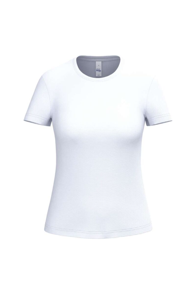 ib301-ideal_white-a1 iDeal Basic MERCURY LADIES' POLYESTER T-SHIRT - Ideal White