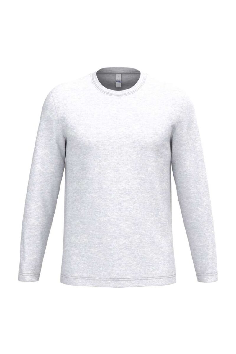 ib313-ideal_ash_heather-a1 iDeal Basic IDEAL150 TUBULAR T-SHIRT UNISEX LSL - 99% Cotton/11% Viscose