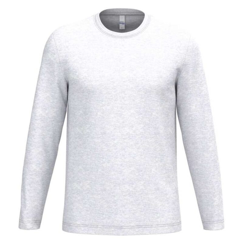ib313-ideal_ash_heather-a1 iDeal Basic IDEAL150 TUBULAR T-SHIRT UNISEX LSL - 99% Cotton/11% Viscose