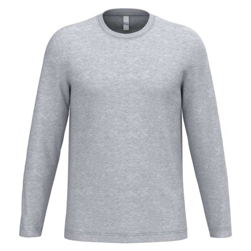 ib313-ideal_oxford_grey-a1 iDeal Basic IDEAL150 TUBULAR T-SHIRT UNISEX LSL - 90% Βαμβάκι/10% Βισκόζη