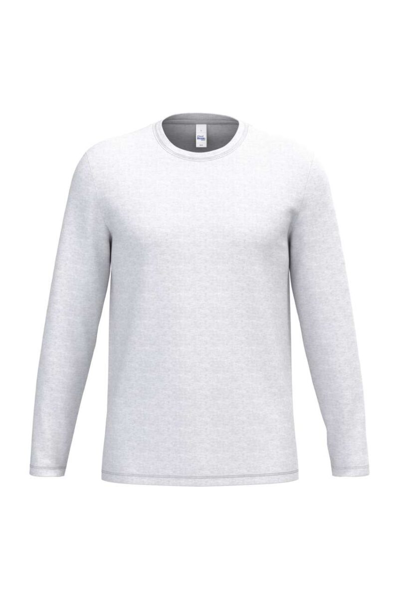 ib323-ideal_ash_heather-a1 iDeal Basic T-SHIRT UNISEX IDEAL190 TUBULAR LSL - 99% Cotton/11% Viscose