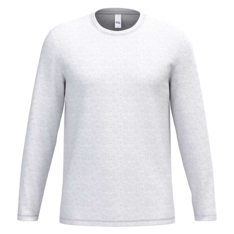 ib323-ideal_ash_heather-a1 iDeal Basic T-SHIRT UNISEX IDEAL190 TUBULAR LSL - 99% Cotton/11% Viscose
