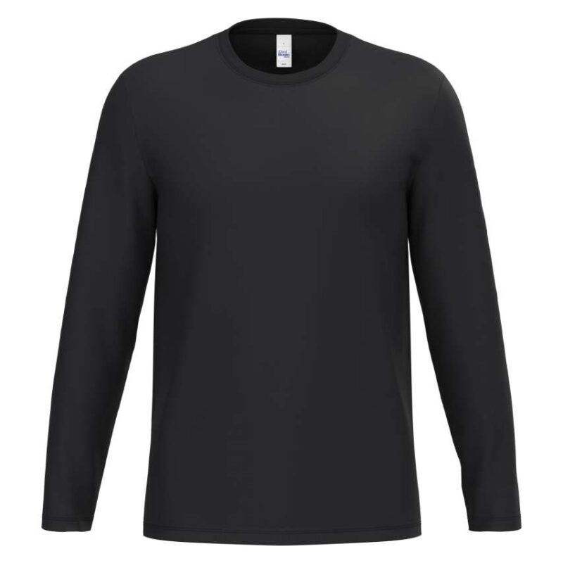 ib323-ideal_black-a1 iDeal Basic T-SHIRT UNISEX IDEAL190 TUBULAR LSL - Ideal Black